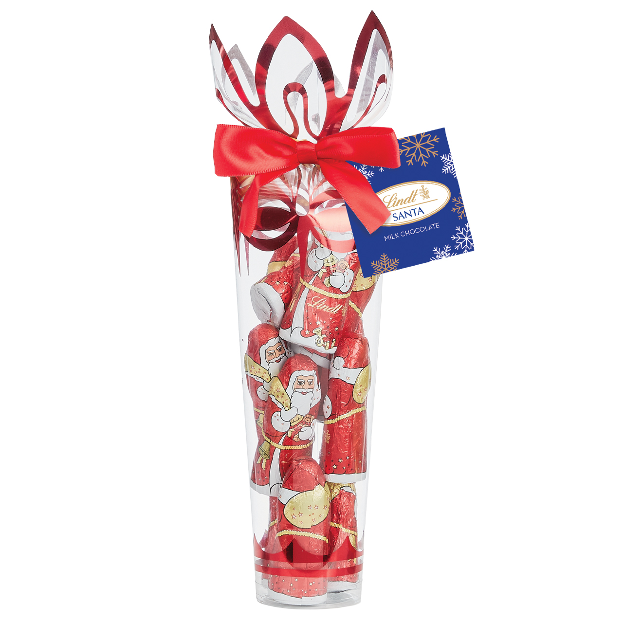 Lindt Mini Milk Chocolate Santa Tower Gifts - 8 Count