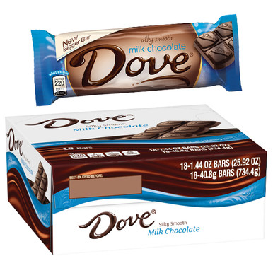 Dove Dark Chocolate, Silky Smooth - 18 pack, 1.44 oz bars