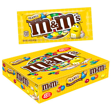 M&M Milk Chocolate Candies 1.69 oz - Box of 48