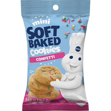 Pillsbury Cookies, Confetti, Soft Baked, Mini, 12 Pack - 12 pack, 1 oz pouches