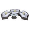 Half Round Outdoor Sofa Set Furniture Rattan Sofa Set