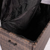 Details of Outdoor Brown Wicker Storage Deck Box