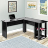 Corner Desk Office Desk for Home,Easy to Assemble (Black)