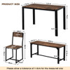 Dining Table and Chairs,bench Set Industrial style Retro Kitchen Dining Table Set