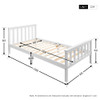 White 3ft Solid Pine Wooden Bed Frame