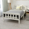 Abrihome White 3ft Solid Pine Wooden Bed Frame