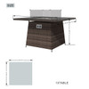 Abrihome 7 Seater Dining Set with  Fire Pit Table