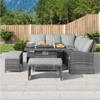 Abrihome 7 Seater Dining Set with  Fire Pit Table