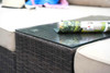 Outdoor Garden Rattan Sun Lounger, Grey