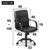 Abrihome High Back Mesh Desk Swivel Chair for Home Office Task Chair Adjustable Height Executive Chair Recline Mesh Seat(Black) (faux leather)