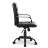 Abrihome High Back Mesh Desk Swivel Chair for Home Office Task Chair Adjustable Height Executive Chair Recline Mesh Seat(Black) (faux leather)