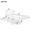 Size of Abrihome Wooden Solid White Pine Storage Bed with Drawers Bed Furniture Frame