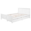 Abrihome Wooden Solid White Pine Storage Bed with Drawers Bed Furniture Frame for Adults, Kids, Teenagers