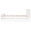 Abrihome Wooden Solid White Pine Storage Bed with Drawers Bed Furniture Frame for Adults, Kids, Teenagers