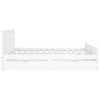 Abrihome Wooden Solid White Pine Storage Bed with Drawers Bed Furniture Frame for Adults, Kids, Teenagers