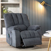 Abrihome Electric Power Lift Recliner Chair Sofa with Massage and Heat for Elderly 2 Side Pockets USB Ports Single Recliner Chairs for Living Room Overstuffed Fabric Reclining