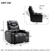 Abrihome Electric Recliner Chair with USB Charge Port, 360 Swivel Tray Table, Hand in-Arm Storage, Cup Holders, Ambient Lighting - Ambient Lighting Gaming Recliner Chair Home Theater Seating