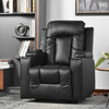 Abrihome Electric Power Lift Recliner Chair Sofa for Elderly, 3 Positions, Side Pockets and 2 Cup Holders, Remote control, Faux Leather