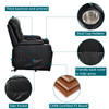 Abrihome Electric Power Lift Recliner Chair Sofa for Elderly, 3 Positions, Side Pockets and 2 Cup Holders, Remote control, Faux Leather