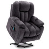 Abrihome Power Massage Lift Recliner Chair with Heat & Vibration for Elderly, Antiskid Fabric Sofa Contempoary Overstuffed Design