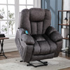 Abrihome Power Massage Lift Recliner Chair with Heat & Vibration for Elderly, Antiskid Fabric Sofa Contempoary Overstuffed Design