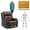 Abrihome Electric Power Lift Recliner Chair Sofa with Massage and Heat for Elderly 2 Side Pockets USB Ports Single Recliner Chairs