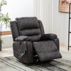 Abrihome Electric Power Lift Recliner Chair Sofa with Massage and Heat for Elderly 2 Side Pockets USB Ports Single Recliner Chairs