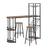 Abrihome Industrial Bar Table Set with 2 Chairs
