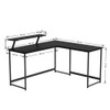 Abrihome Black  L-Shaped Computer Desk with Self Corner Desk Work Table