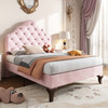 This upholstered velvet bed frame combines comfort, style and stability to make it the perfect choice for your bedroom, creating the ideal sleeping space.