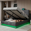 Enjoy modern design with LED lighting, spacious under-bed storage, and a sturdy frame for long-lasting comfort and organization.