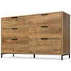 The cabinet has a sturdy metal frame, six spacious drawers, and adjustable feet for stability.