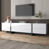 The product style is modern minimalist with a sleek black and white color-blocking design.