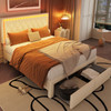 The head and tail of the bed are equipped with 16 colors of LED light strips, remote control