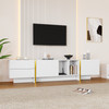 A sleek, modern design with a stylish white and gold finish.