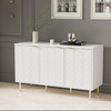 Elegant and romantic with a modern, floral design and gold accents.