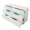 Sideboard with 6 drawers, RGB LED lights, silent rails.