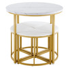 Set includes one round table and four chairs