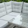 Outdoor Rattan Corner Sofa Set with Rectangular Table