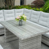 Outdoor Rattan Corner Sofa Set with Rectangular Table