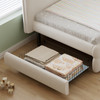 Velvet Upholstered Single Bed with Storage Drawer & Side Rails (90×190cm) Velvet Upholstered Single Bed with Storage Drawer & Side Rails (90×190cm)