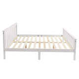 Double Bed Wooden Frame 4ft6 Double Wooden Bed in White For Adults, Kids, Teenagers