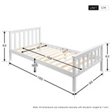 White 3ft Solid Pine Wooden Bed Frame