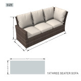 Abrihome 7 Seater Dining Set with  Fire Pit Table