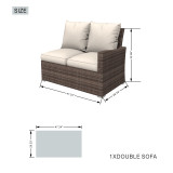 Abrihome 7 Seater Dining Set with  Fire Pit Table