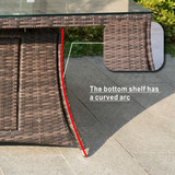 Outdoor Garden Rattan Fire Pit Table（Only Table）