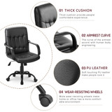 Abrihome High Back Mesh Desk Swivel Chair for Home Office Task Chair Adjustable