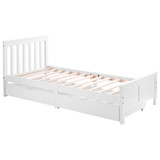 Details of Abrihome Wooden Solid White Pine Storage Bed with Drawers Bed Furniture Frame
