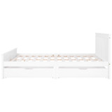 Abrihome Wooden Solid White Pine Storage Bed with Drawers Bed Furniture Frame for Adults, Kids, Teenagers