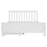 Abrihome Wooden Solid White Pine Storage Bed with Drawers Bed Furniture Frame for Adults, Kids, Teenagers